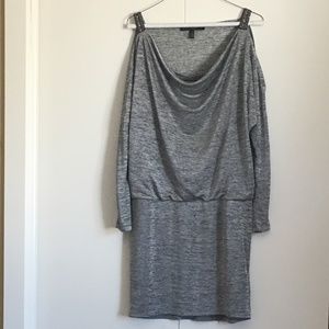 White House Black Market Gray Dress